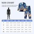 thumbnail image 4 of Naloa Moonlit Night Sea Sailboat Men’s Pajamas Set - Long Sleeve Button Down Sleep Shirt and Pajama Bottoms Sleepwear Set-Large, 4 of 7