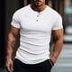 thumbnail image 1 of Ceisia Men's Slim Fit Short Sleeve Henley T-Shirt Ribbed Texture Spring Summer Shirt Gift, 1 of 6