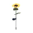 thumbnail image 2 of Luces solares de girasol para jardín, LED impermeables exteriores, flores de seda, alimentadas por energía solar, para decoración de césped en el jardín, 2 of 7