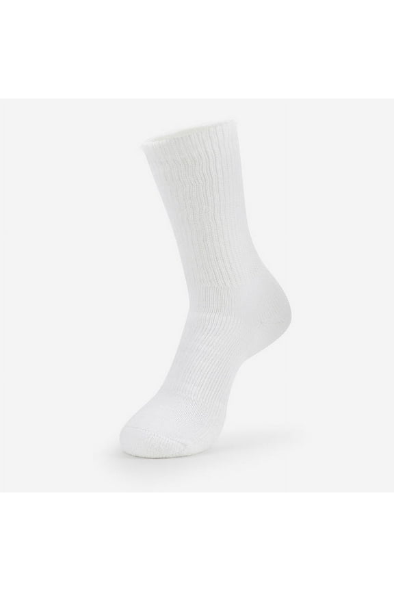 Unisex Walking Moderate Cushion Crew Sock White - WX-004
