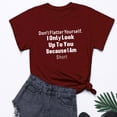 thumbnail image 4 of Kayannuo T-Shirts Graphiques à Manches Courtes pour Femmes Liquidation T-Shirts Imprimés Lettres pour la Saint-Valentin, 4 of 5