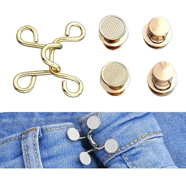 4 Pack Adjustable Waist Buttons Extender Jeans Tightness Waist