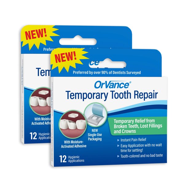 OrVance Temporary Tooth Repair, for Broken Teeth, Lost Fillings and Crowns 24 Count
