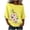 Yellow, variant on DeHolifer Women's Tops 3/4 Sleeve Floral Printed Crewneck Casual Loose Lightweight Tee T-Shirts Purple L