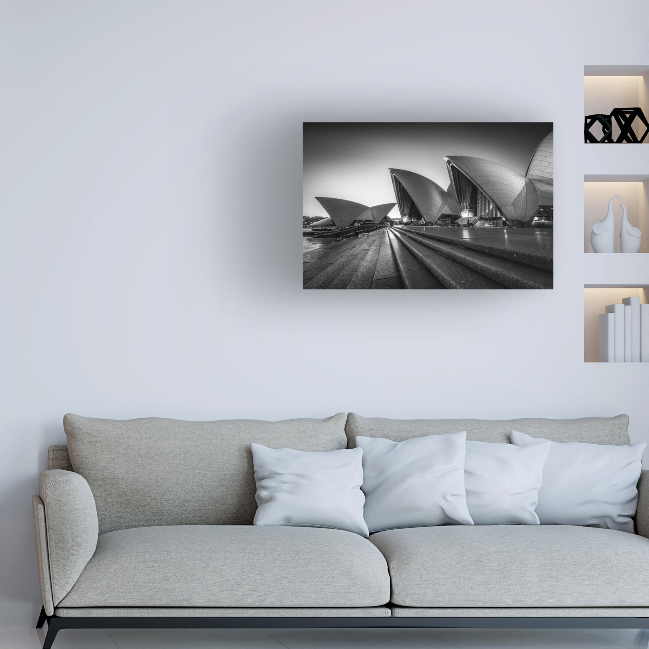 Canvas Wall Art - Tim Fan 'In Silhouette' Wall Art for Living Room, Bedroom, or Office Décor by Trademark Fine Art - 24 x 16 Inches
