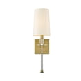 thumbnail image 7 of Z-Lite Sophia Transitional Steel Wall Sconce in Rubbed Brass and Beige, 7 of 7