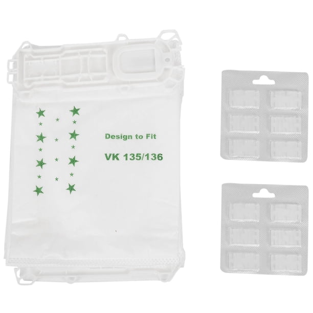 Reemplazo de robots de barrido Apto para Vorwerk Vk135 Vk136 10 bolsas para el polvo + 2 ambientadores