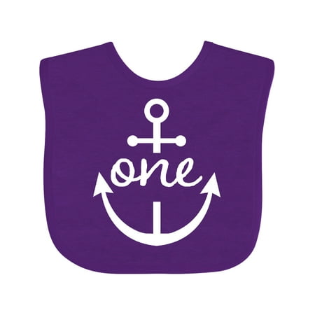 

Inktastic 1st Birthday Outfit Anchor Nautical Gift Baby Boy or Baby Girl Bib