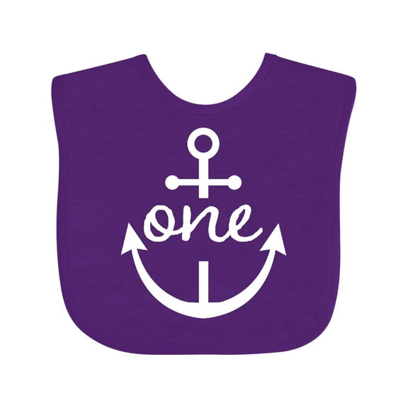 Inktastic 1st Birthday Anchor Nautical Boys or Girls Baby Bib