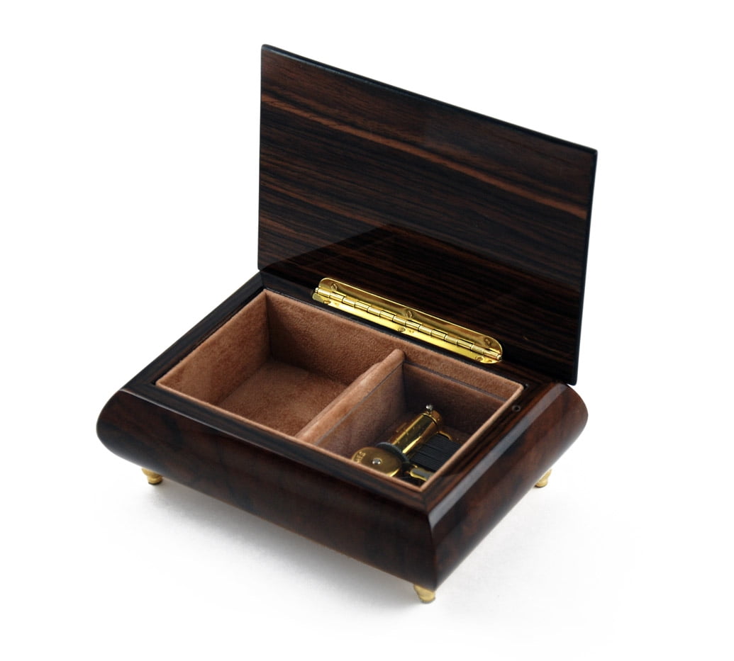 Radiant Single Stem Red Rose Musical Jewelry Box - Edelweiss