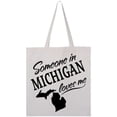 thumbnail image 3 of Inktastic Someone in Michigan Loves Me Tote Bag, 3 of 4