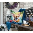 thumbnail image 4 of Chihuahua Luau Throw Pillow 18 in x 18 in, 4 of 5