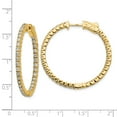 thumbnail image 3 of 14K Yellow Gold Earring In & Out Hoop Only Women'S Round 28 mm, 3 of 3