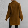 thumbnail image 3 of Oversized Winter Sweater Women High Neck Polyester Knit Top Thick Pullover Long Sleeves Cable Weaving Casual Loose Fit, 3 of 7