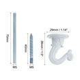 thumbnail image 4 of Uxcell Ceiling Hooks with Hardware Zinc Alloy White 1.5" Home Decor Patio Balcony Plants 2Pcs, 4 of 6