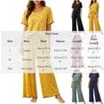 thumbnail image 6 of QIbmong Cotton Pajamas for Women Set Tie-Dye Ruffle Pajama Sets Short Sleeve Crew Neck Tops Wide Leg Pants Summer Comfy Pjs Outfits(Black,XXL), 6 of 6