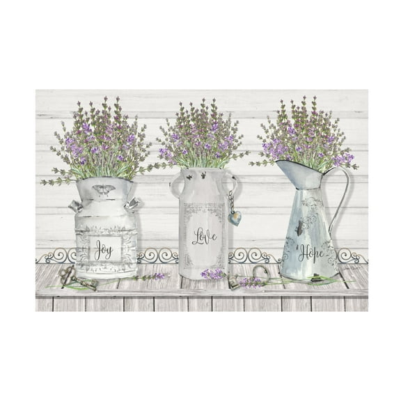 Canvas Wall Art - Jean Plout 'Lavender Love' Wall Art for Living Room, Bedroom, or Office Décor by Trademark Fine Art - 19 x 12 Inches