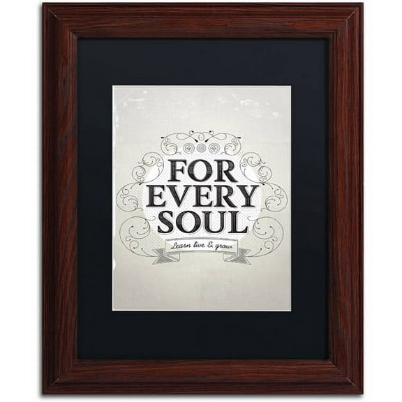 Trademark Fine Art "Every Soul" Canvas Art by Kavan & Co Black Matte, Wood Frame