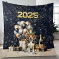 thumbnail image 4 of Happy New Year Beagle Welcome 2025 Balloon Firework Party Quilt Blanket Beagles Dog Lover Gifts Idea Cozy Comforter Throw Blanket - 01014, 4 of 5