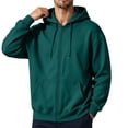 thumbnail image 2 of Mens Oversized Zip Up Hoodies Fleece Sweatshirts Long Sleeve Solid Jacket with Pockets, 2 of 7