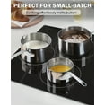 thumbnail image 5 of Cooks Standard Multi-Ply Clad Butter Warmer Set, Small Stainless Steel Sauce Pan, Mini Butter Chocolate Milk 0.15/0.29/0.46/0.68 QT Pot with Pour Spout Cooking Pot ideal for Chefs, Baristas, 4-PCS, 5 of 7