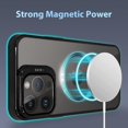 thumbnail image 6 of for iPhone 13 Pro Max Case Magnetic Clear with Camera Cover [Compatible with MagSafe] Stand Hard Luxury Plating Phone Cases for iPhone 13 Pro Max for Women Men -Black, 6 of 6