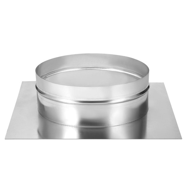 Uxcell 10" Galvanized Steel Duct Connector Flange Air Ducting Mounting Plate,14"x14" Base