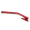 Red, variant on Grind Right Fingerboard Ramp - Kinked Round Mountable Pole Jam Rail Cold Rolled Steel with Hardware - Black