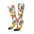thumbnail image 2 of Bingfone Compression Socks For Women And Men Long Socks For Running Athletic Cycling Nurse-Hawaiian Pineappl, 2 of 9