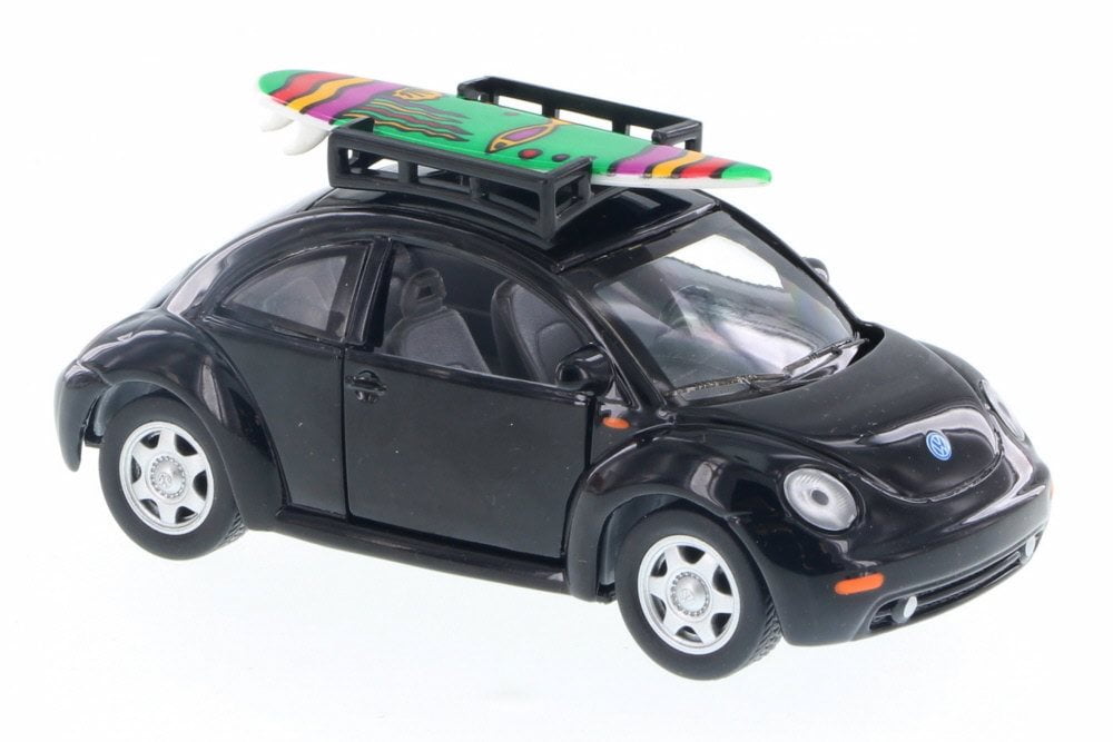 Collectible Die Cast BLACK Volkswagen /"NEW BEETLE/" VW 1:32 Scale SURFBOARD