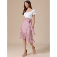 thumbnail image 4 of DARING DIVA Women's Hem Beach Ruffle Skirts Medium Pink, 4 of 6