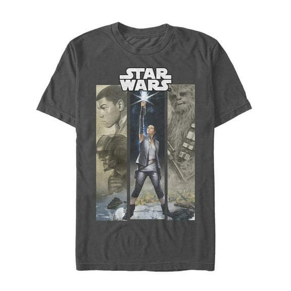 Men's Star Wars The Last Jedi Rebel Panels Graphic Tee Charcoal Small