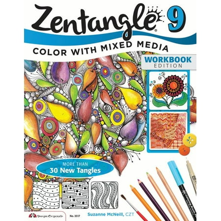 Design Originals Zentangle 9: Expanded Workbook Edition, Adding Beautiful Colors with Mixed Media