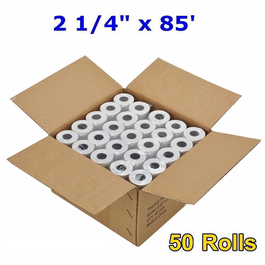 SJPACK Thermal Paper 21/4" x 85' Pos Receipt Paper, 50 rolls Cash