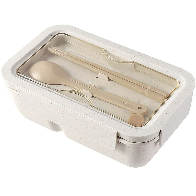 Japanese Style Cute Wheat Straw Lunch Box For Kids School Adults Worker  Portable Food Bento Box With Spoon Chopsticks Microwave