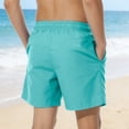 thumbnail image 5 of HAOTAGS Swim Trunks for Big Boys（6-14）, Swimsuit with Mesh Liner Quick Dry Swim Shorts Swimwear Kids Beach Board Shorts Green 12-13Years, 5 of 10