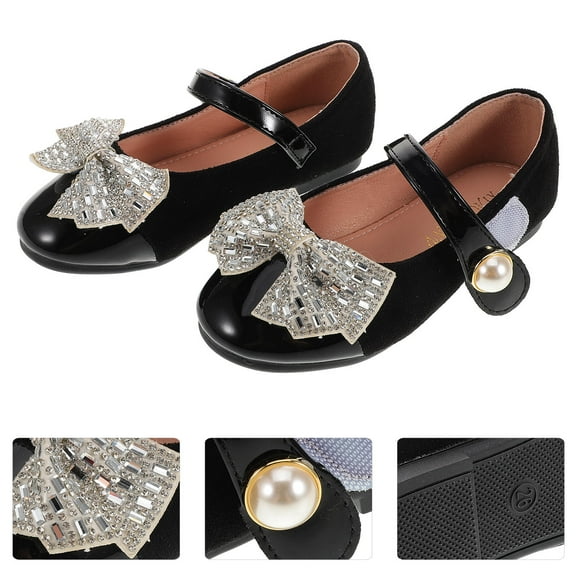 LABSERRON 1 Pair Flats Girls Dress Up Shoes Comfortable Artificial Pu Material For Toddlers Wear