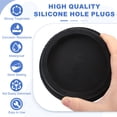 thumbnail image 3 of Uxcell 3 Pcs Tapón de Silicona en Forma de T, Diámetro 107 mm/4.21 Pulgadas, Tapón de Silicona Elástico Impermeable Reutilizable para Sellar Agujeros Redondos en Equipos de Tuberías, Negro, 3 of 7