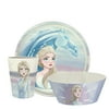 Zak Designs Disney Frozen 2 Kids Dinnerware Set 3 Pieces, Durable and Sustainable Melamine Bamboo Plate, Bowl, and Tumbler are Perfect For Dinner Time With Family (Anna, Elsa, Olaf)