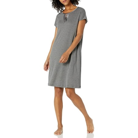 

Hanro Women’s Fia Short Sleeve Nightgown Stone Melange Small