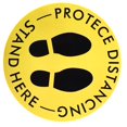 thumbnail image 4 of LAFGUR Distancing Floor Sticker, Floor Signs Sticker, 5PCS School Hospital For Market Public Place, 4 of 8