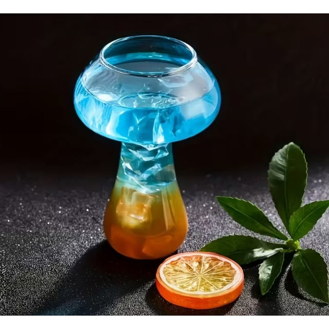 1 copa de vino creativa en forma de hongo, copa de cóctel, transparente, adecuada for fiestas, bebidas novedosas, KTV, bares, discotecas, uso doméstico