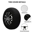 thumbnail image 2 of Sikiie cat skeletons and flowers Print PVC Leather Spare Tire Wheel Cover Spare Tire Cover, for Car Truck SUV Camper Trailer Universal Fit-17 inch, 2 of 6