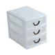 thumbnail image 5 of Cajón de almacenamiento de escritorio, estante de almacenamiento, organizador de escritorio decorativo que ahorra espacio, caja de almacenamiento para 3 capas, 5 of 9