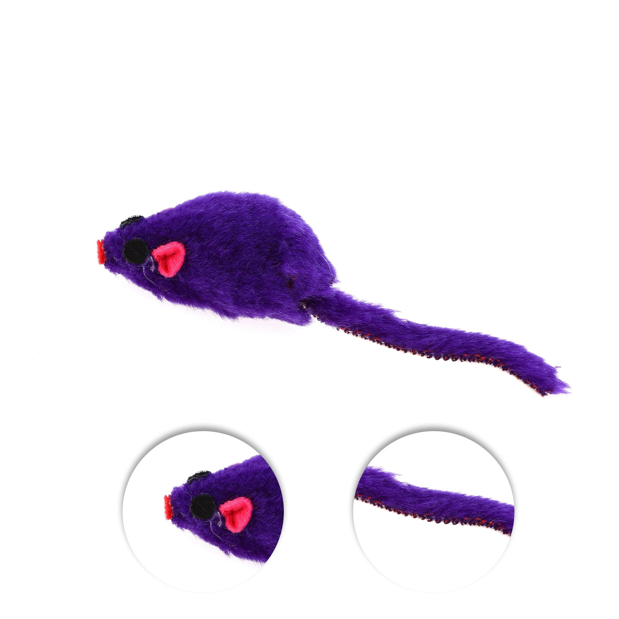 Unique Bargains 1 Pc Portable Mouse Cat Teaser Toy Outdoor Purple