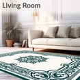 thumbnail image 2 of ODIKA 8'x10' Machine Washable Non-Slip Area Rug, Medallion Plush Floor Covering with Ornate Details High Traffic Rug, Green, 586495, 2 of 5
