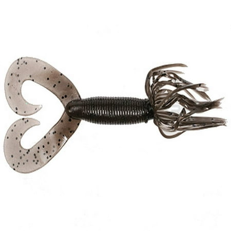 Yamamoto Baits Double Tail Hula Grub 10 Pack 4in Cinnamon Brown with Large Bl