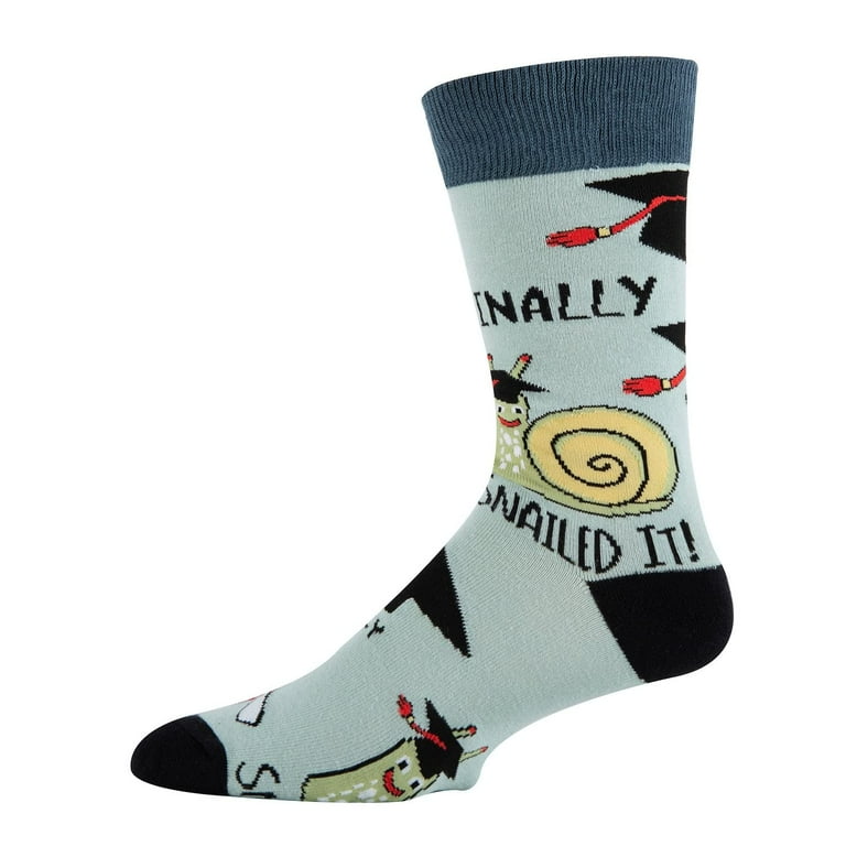 Men's Novelty Graduation Crew Socks, Crazy Funny Saying Cotton Dress Socks  Gift - Snailed It - Walmart.com