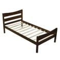 thumbnail image 5 of Twin Size Wood Platform Bed with Headboard and Wooden Slat Support, 5 of 7