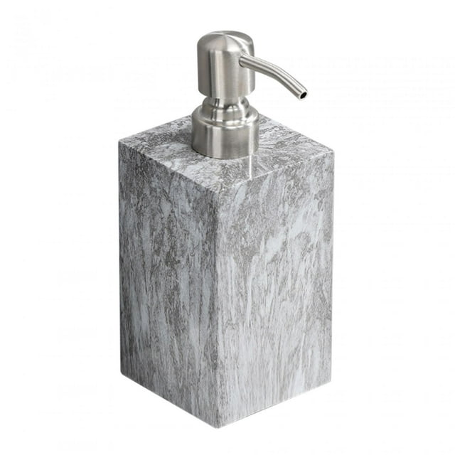 Botella dispensadora de loción de 500 ml, rellenable, duradera, a prueba de fugas, vacía. textura de borde gris
